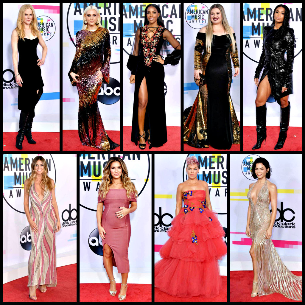 Red Carpet AMA Trends Black, Velour and Pink!