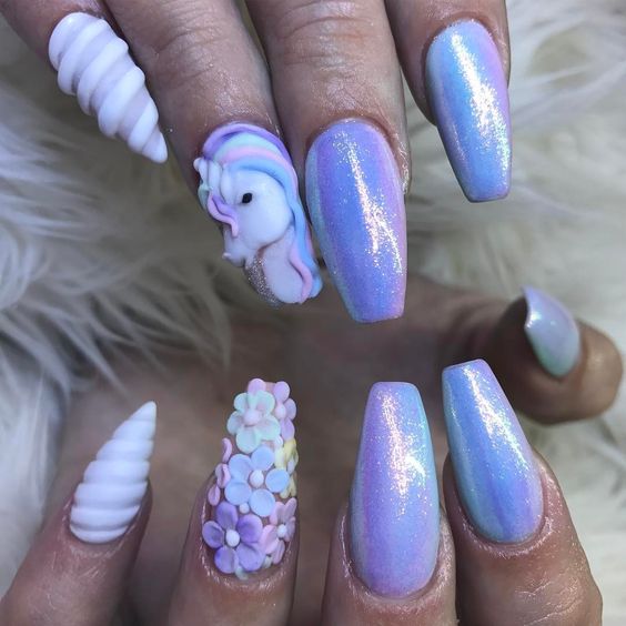 10 Great Unicorn Stiletto Nails to Get Today!