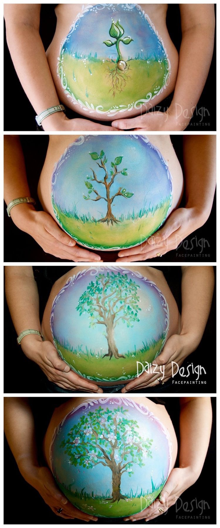 Tons Of Unique Halloween Pregnant Belly Painting Ideas   IMG 1571 