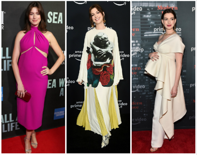 anne hathaway fashion red carpet
