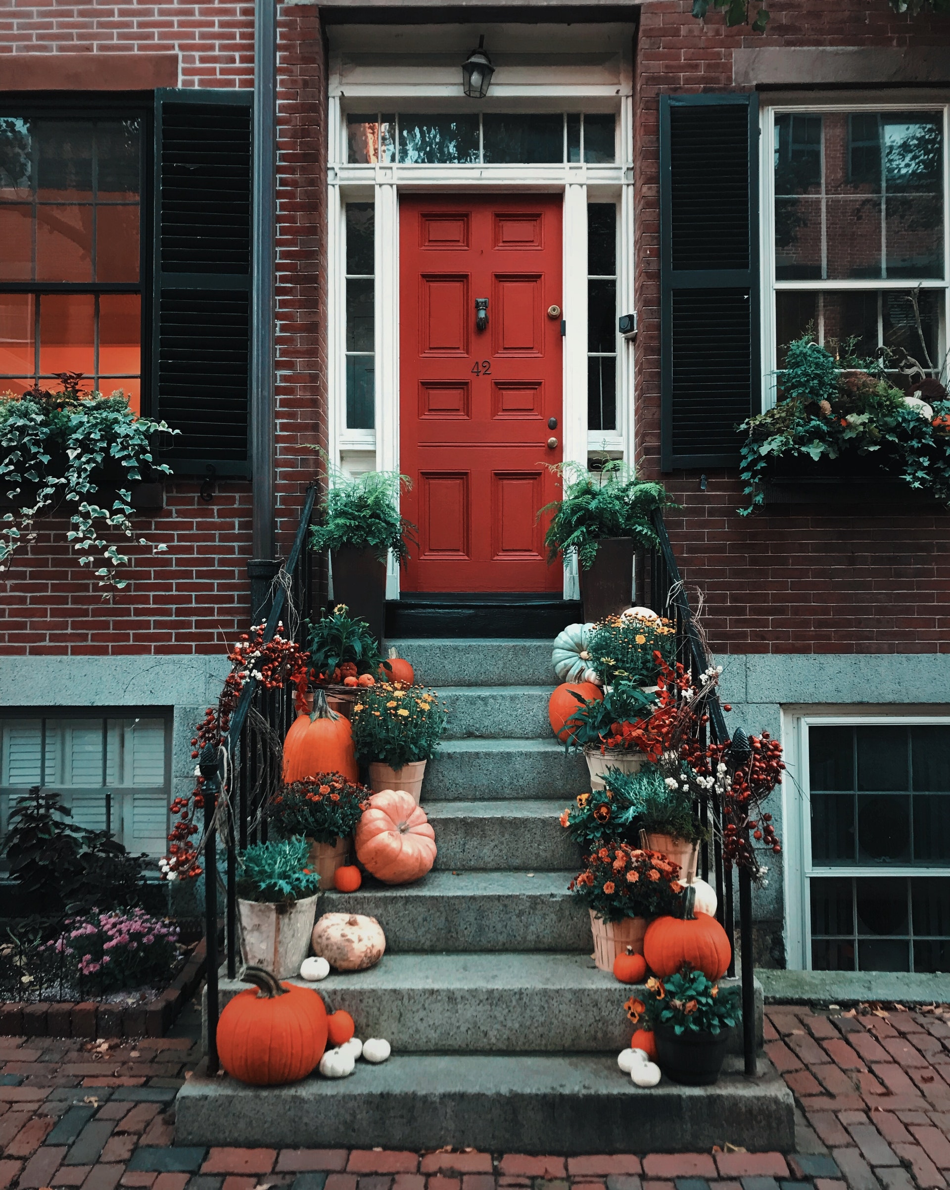 festive fall doorway