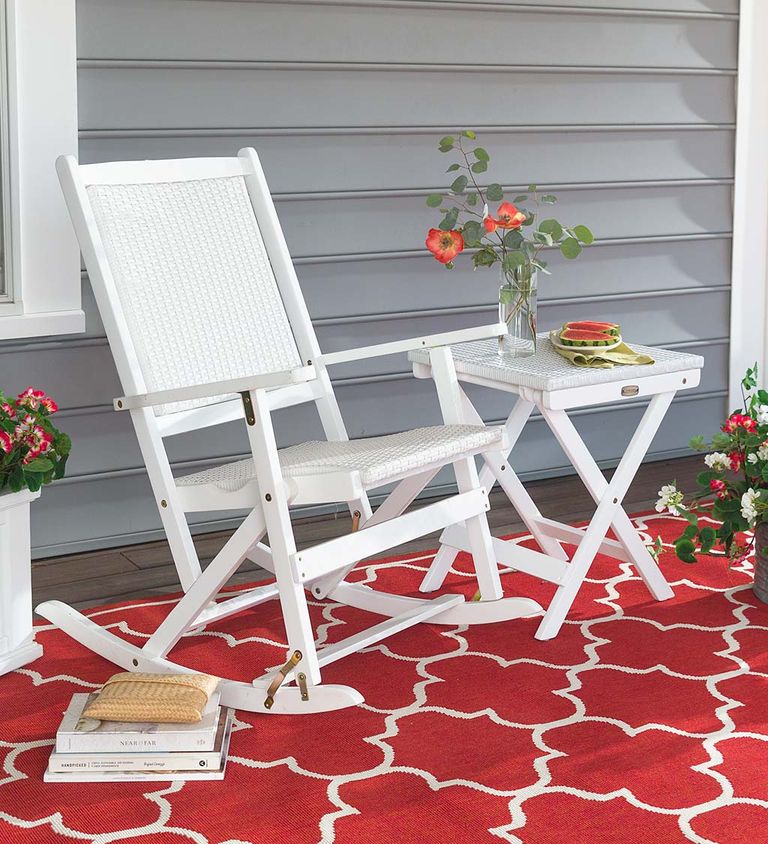 White Plastic Rocking chair