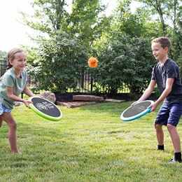 Boy and girl playing with AeroDisk