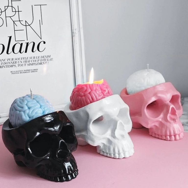 Skull Candle Holder