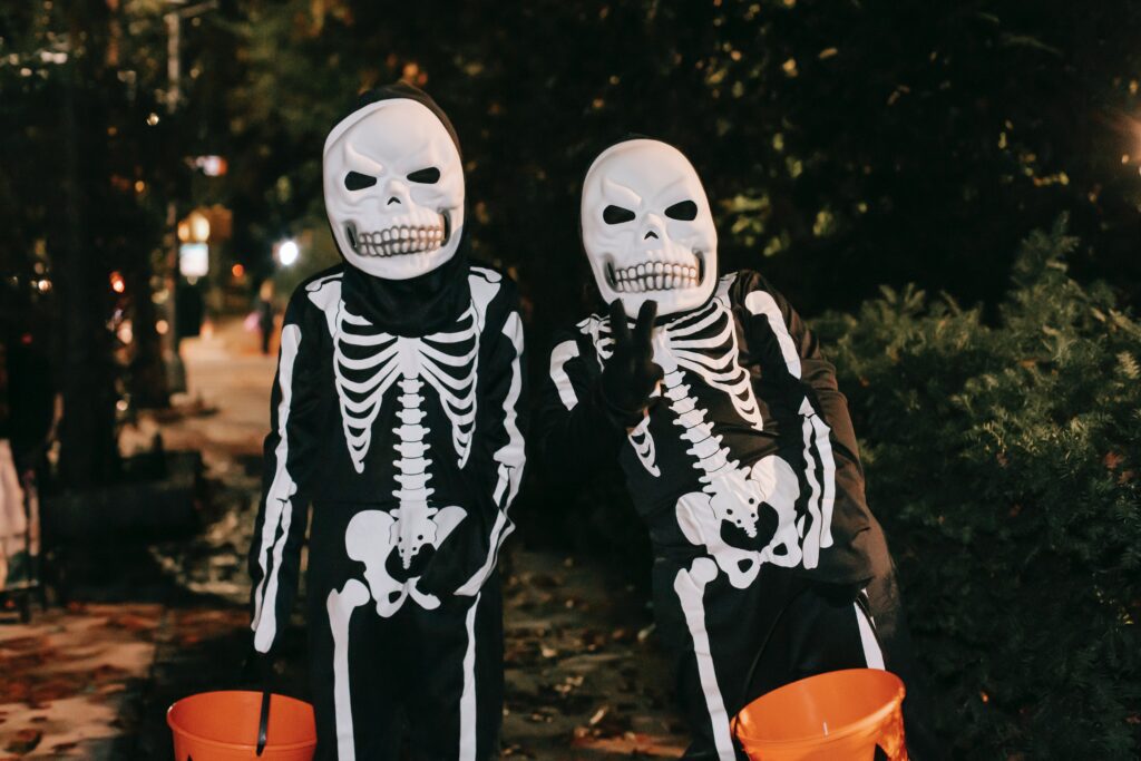 Children in Skeleton Masks