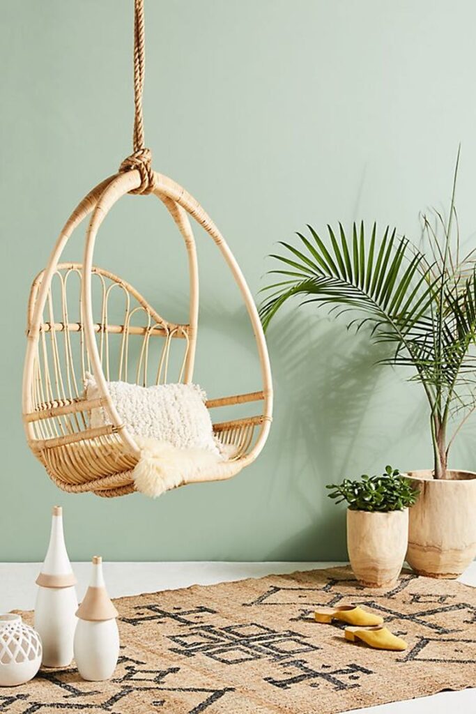 Hanging chair for the boho nursery